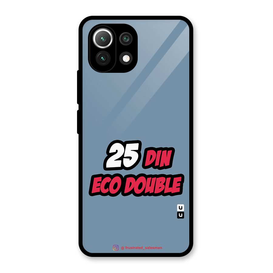 25 Din Eco Double SteelBlue Glass Back Case for Mi 11 Lite