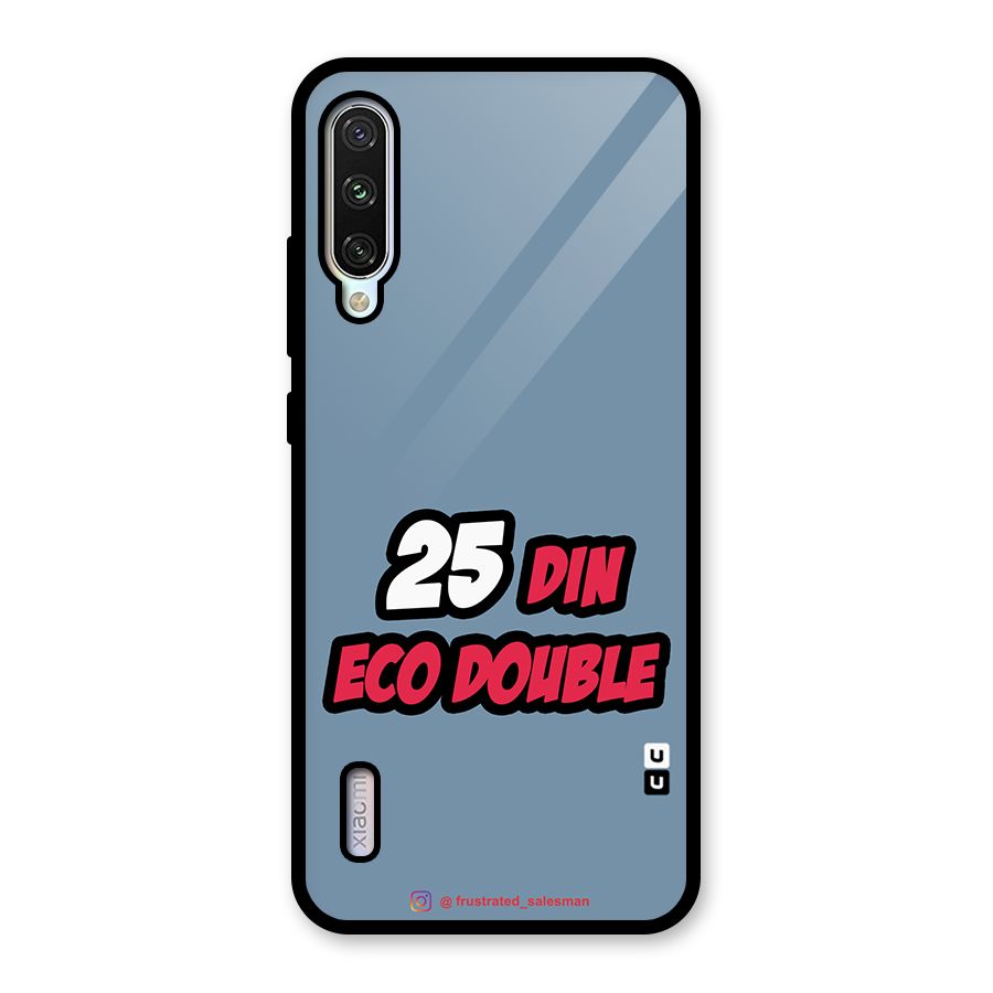 25 Din Eco Double SteelBlue Glass Back Case for Mi A3