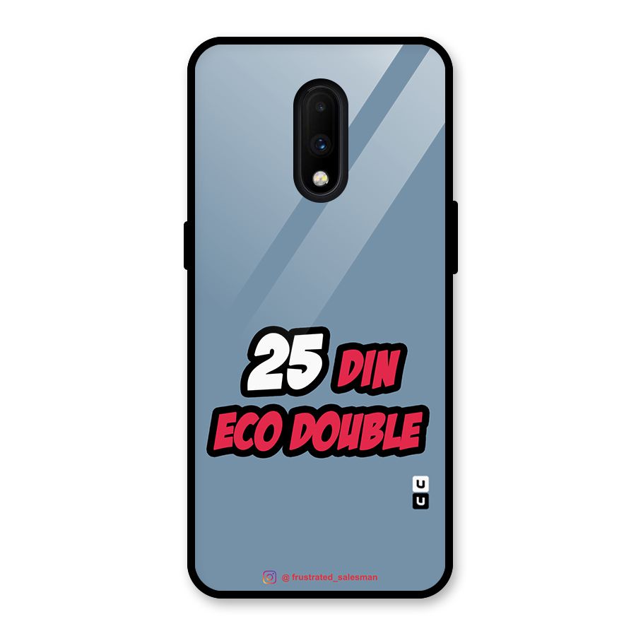 25 Din Eco Double SteelBlue Glass Back Case for OnePlus 7