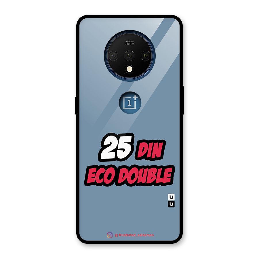 25 Din Eco Double SteelBlue Glass Back Case for OnePlus 7T