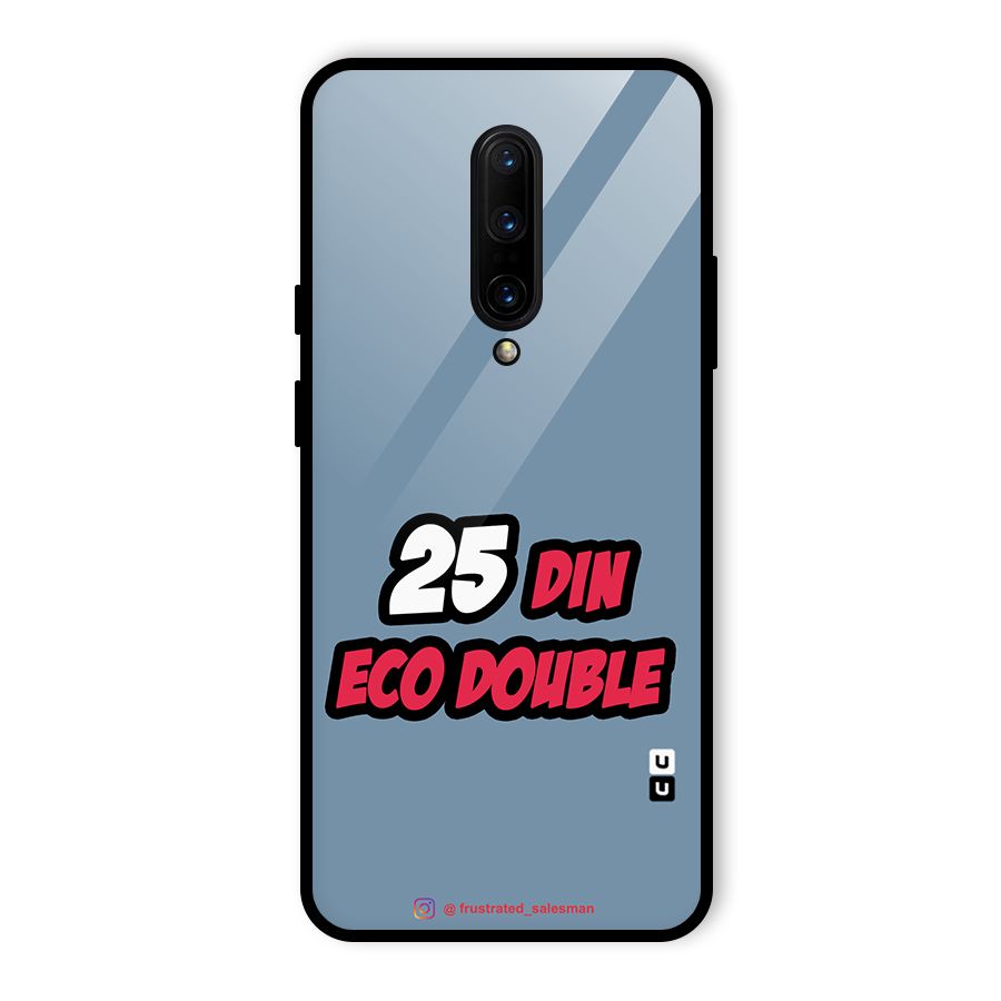 25 Din Eco Double SteelBlue Glass Back Case for OnePlus 7 Pro