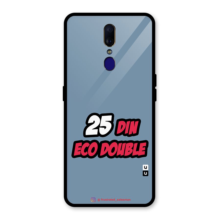 25 Din Eco Double SteelBlue Glass Back Case for Oppo F11