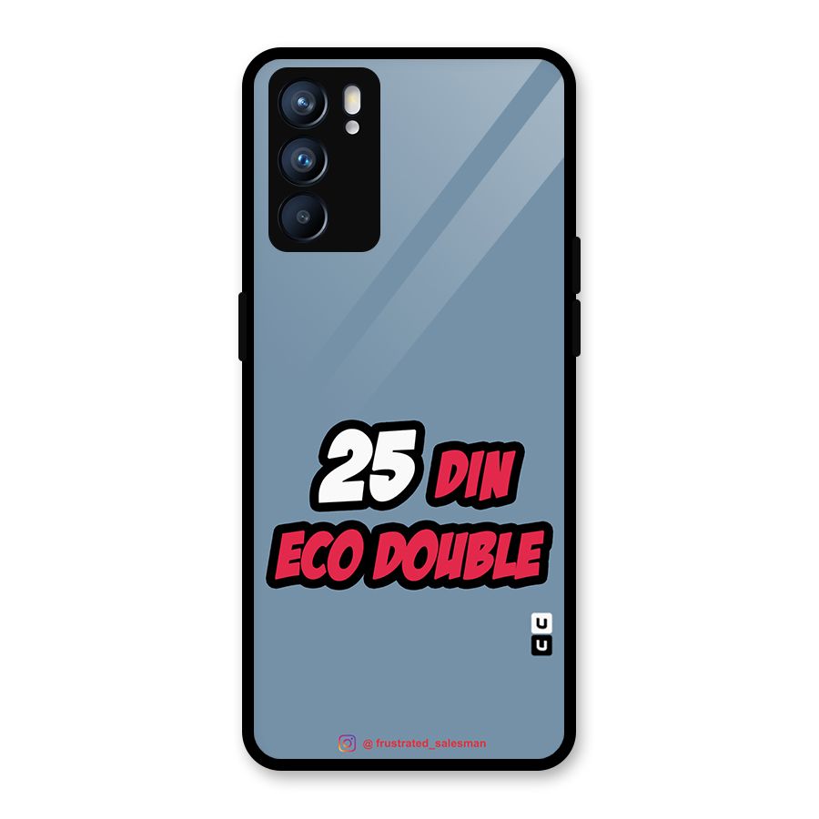 25 Din Eco Double SteelBlue Glass Back Case for Oppo Reno6 5G