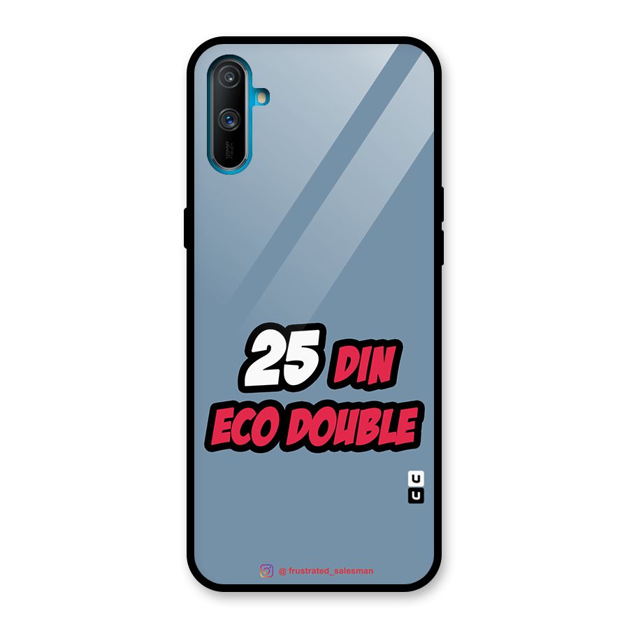 25 Din Eco Double SteelBlue Glass Back Case for Realme C3