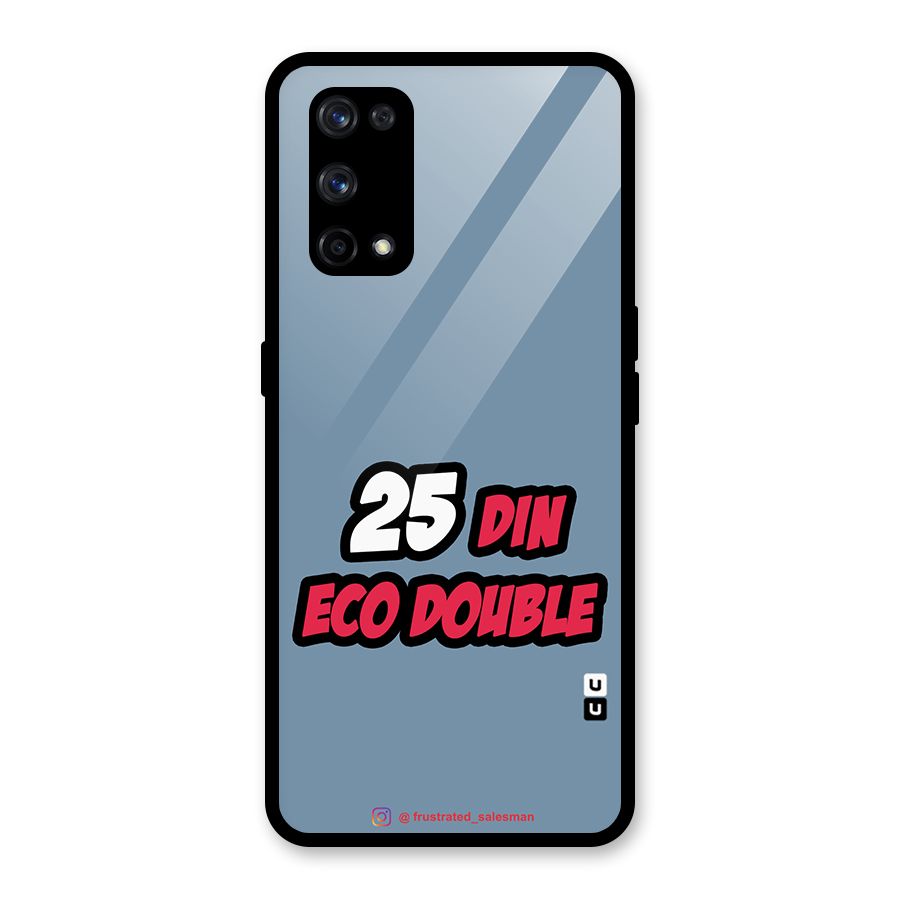 25 Din Eco Double SteelBlue Glass Back Case for Realme X7 Pro