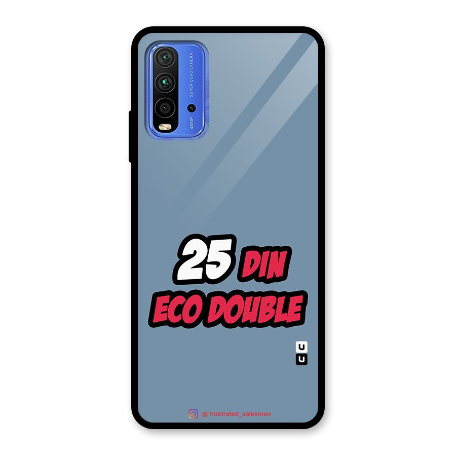 25 Din Eco Double SteelBlue Glass Back Case for Redmi 9 Power