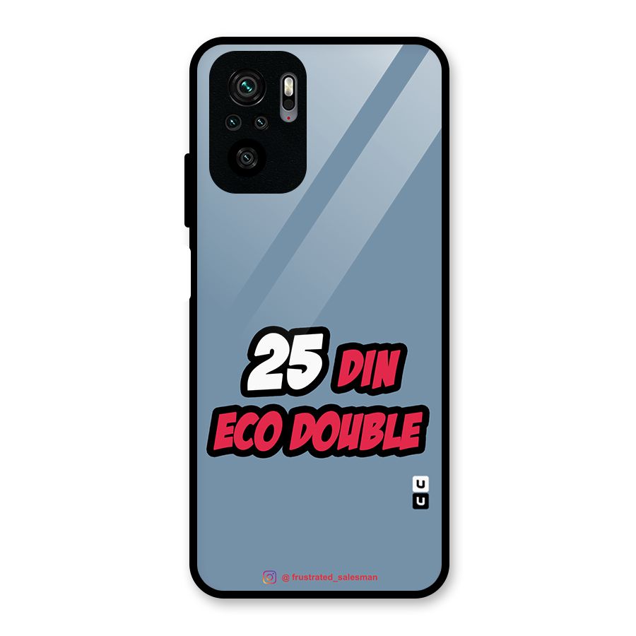 25 Din Eco Double SteelBlue Glass Back Case for Redmi Note 10S