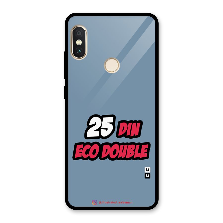 25 Din Eco Double SteelBlue Glass Back Case for Redmi Note 5 Pro