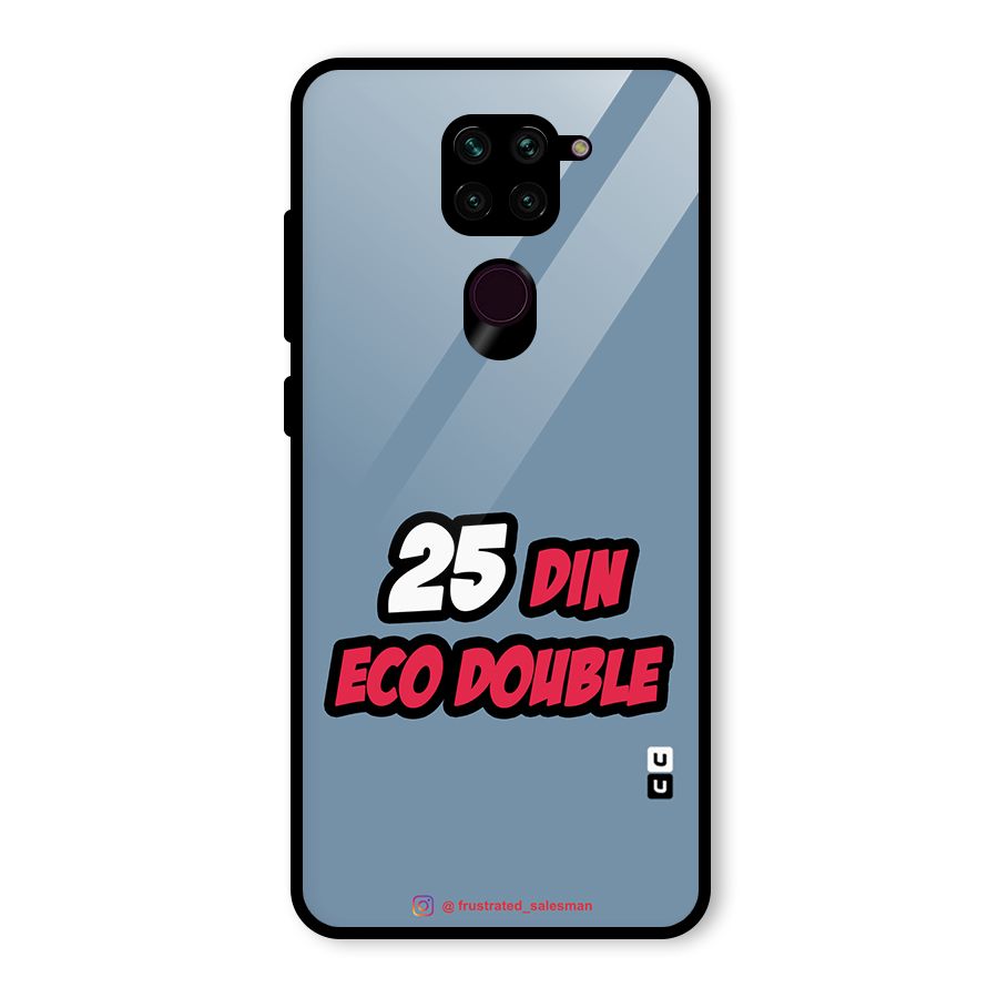25 Din Eco Double SteelBlue Glass Back Case for Redmi Note 9