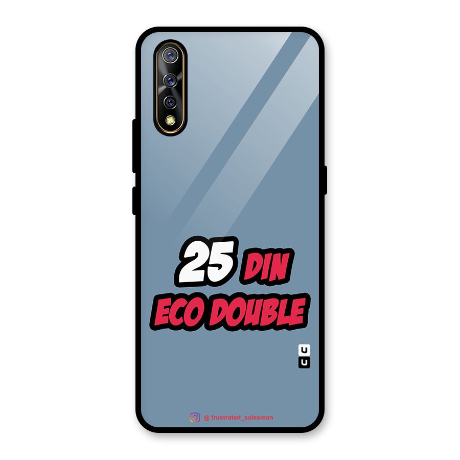 25 Din Eco Double SteelBlue Glass Back Case for Vivo S1