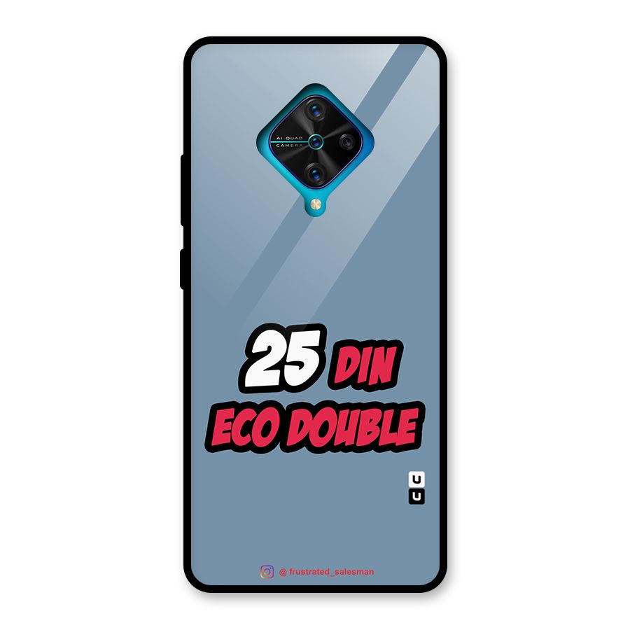 25 Din Eco Double SteelBlue Glass Back Case for Vivo S1 Pro