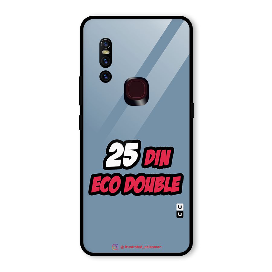 25 Din Eco Double SteelBlue Glass Back Case for Vivo V15