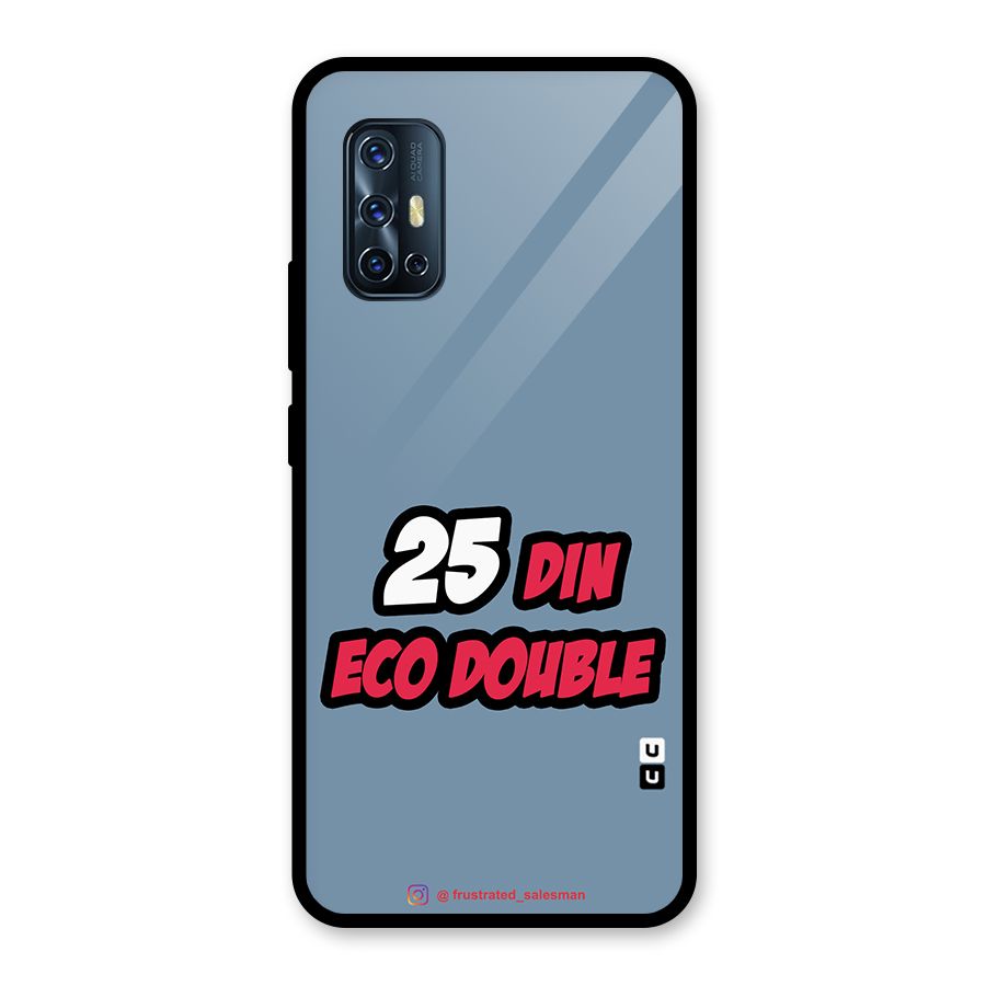 25 Din Eco Double SteelBlue Glass Back Case for Vivo V17