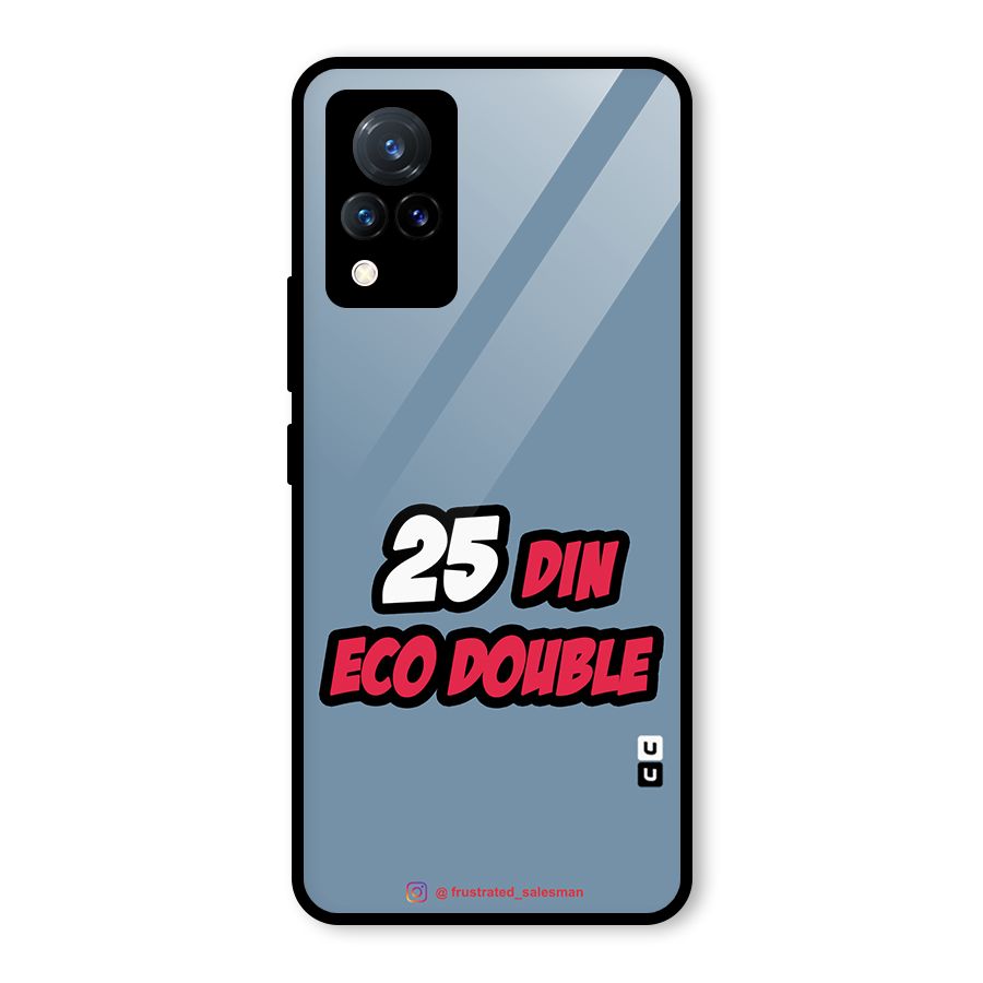 25 Din Eco Double SteelBlue Glass Back Case for Vivo V21 5G