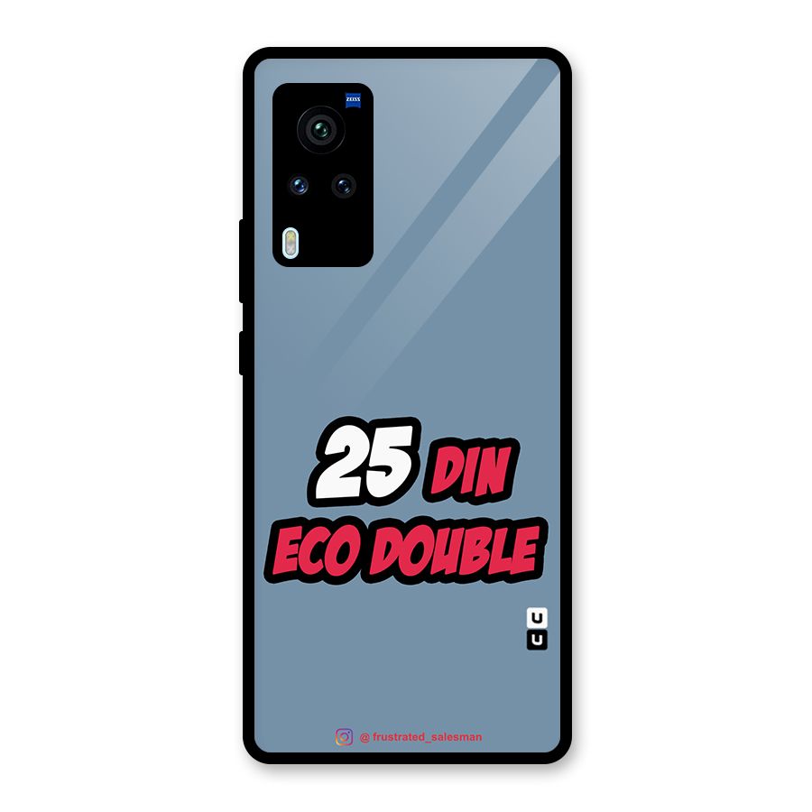 25 Din Eco Double SteelBlue Glass Back Case for Vivo X60 Pro