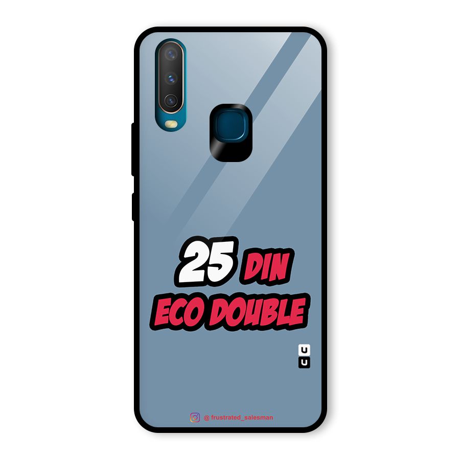 25 Din Eco Double SteelBlue Glass Back Case for Vivo Y15