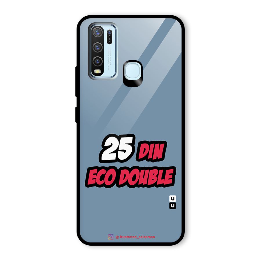 25 Din Eco Double SteelBlue Glass Back Case for Vivo Y50