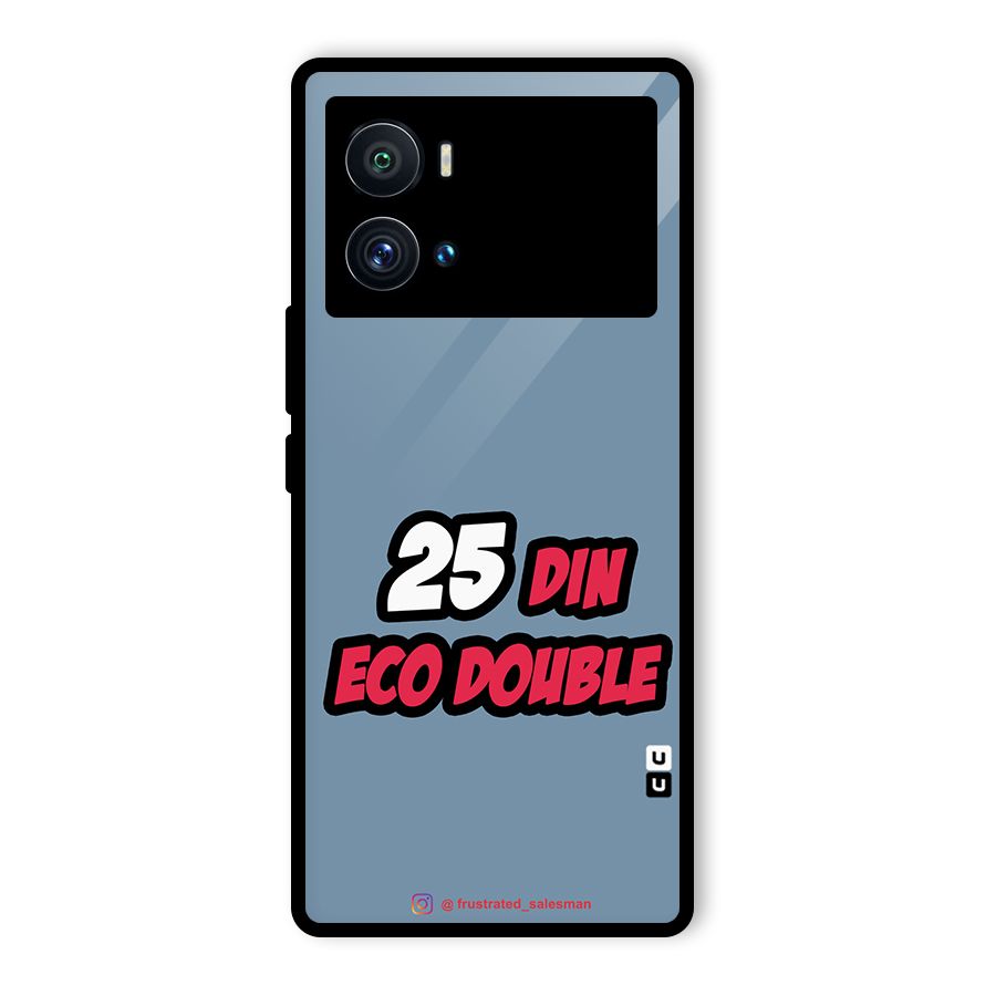 25 Din Eco Double SteelBlue Glass Back Case for Vivo iQOO 9 Pro