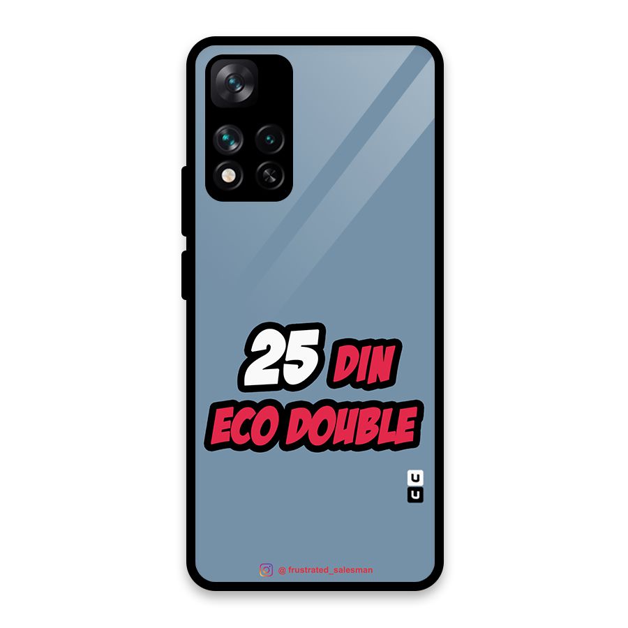 25 Din Eco Double SteelBlue Glass Back Case for Xiaomi 11i HyperCharge 5G