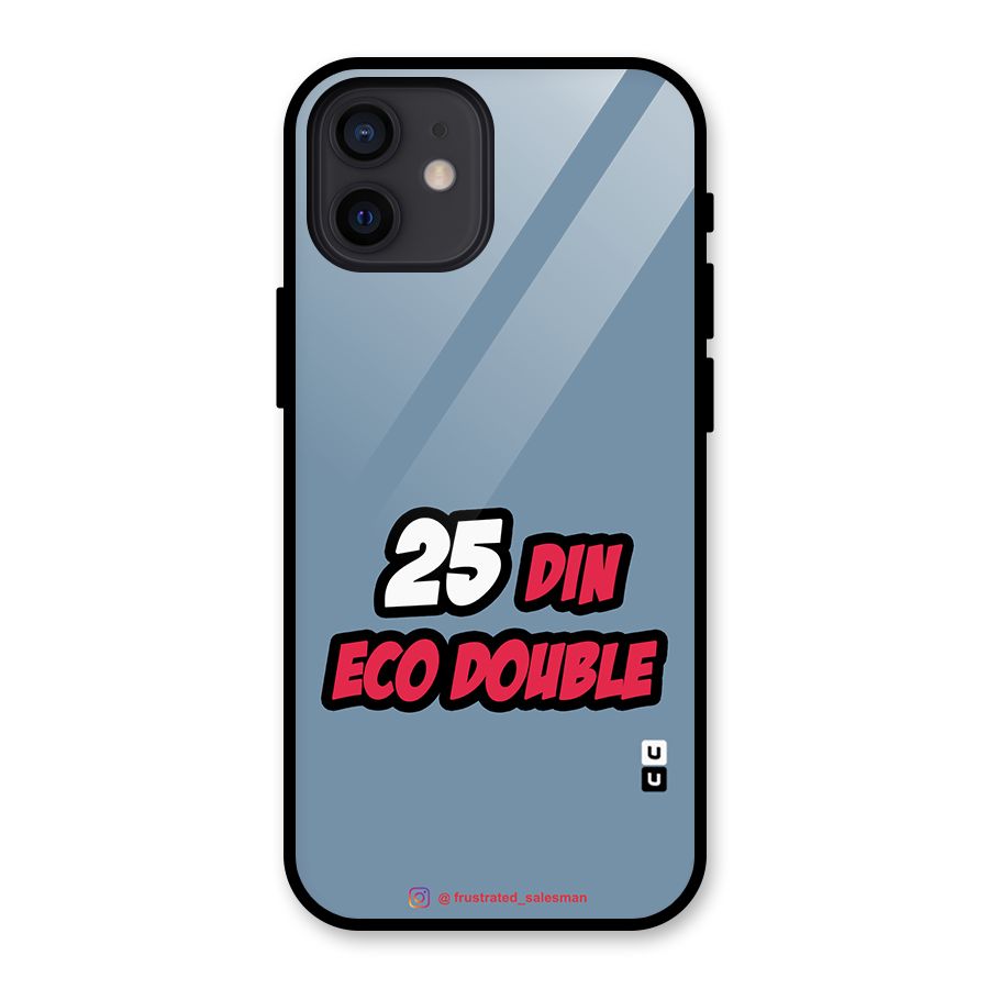 25 Din Eco Double SteelBlue Glass Back Case for iPhone 12