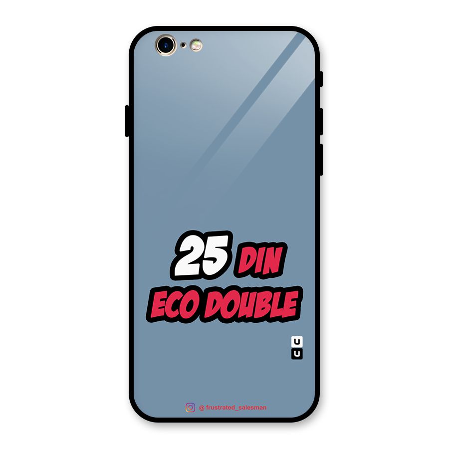 25 Din Eco Double SteelBlue Glass Back Case for iPhone 6 6S