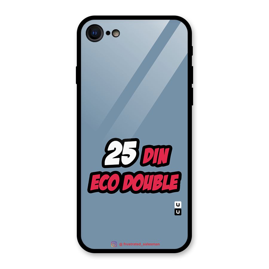 25 Din Eco Double SteelBlue Glass Back Case for iPhone 7