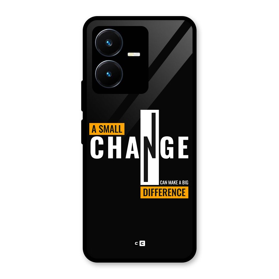A Small Change Glass Back Case for Vivo Y22s
