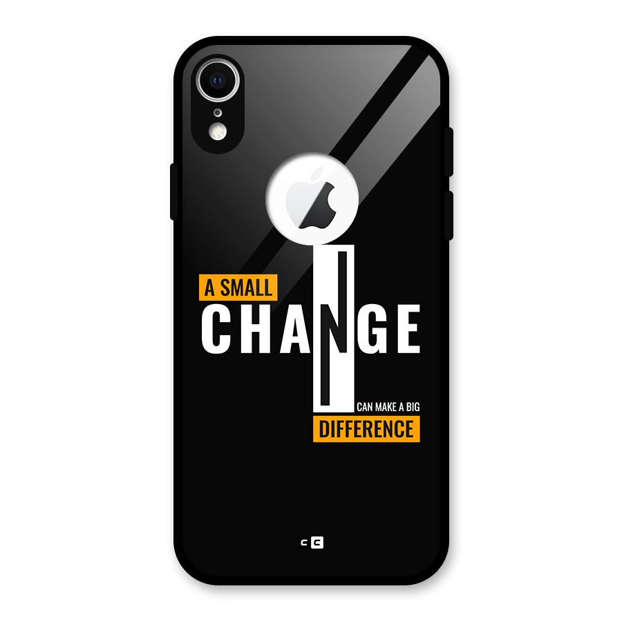 A Small Change Glass Back Case for iPhone XR Logo Cut
