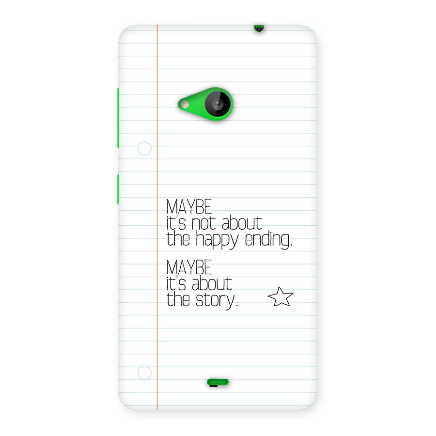 About Story Back Case for Lumia 535