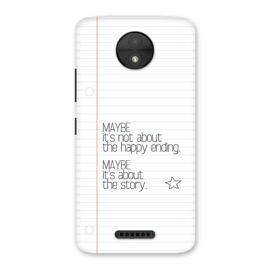 About Story Back Case for Moto C