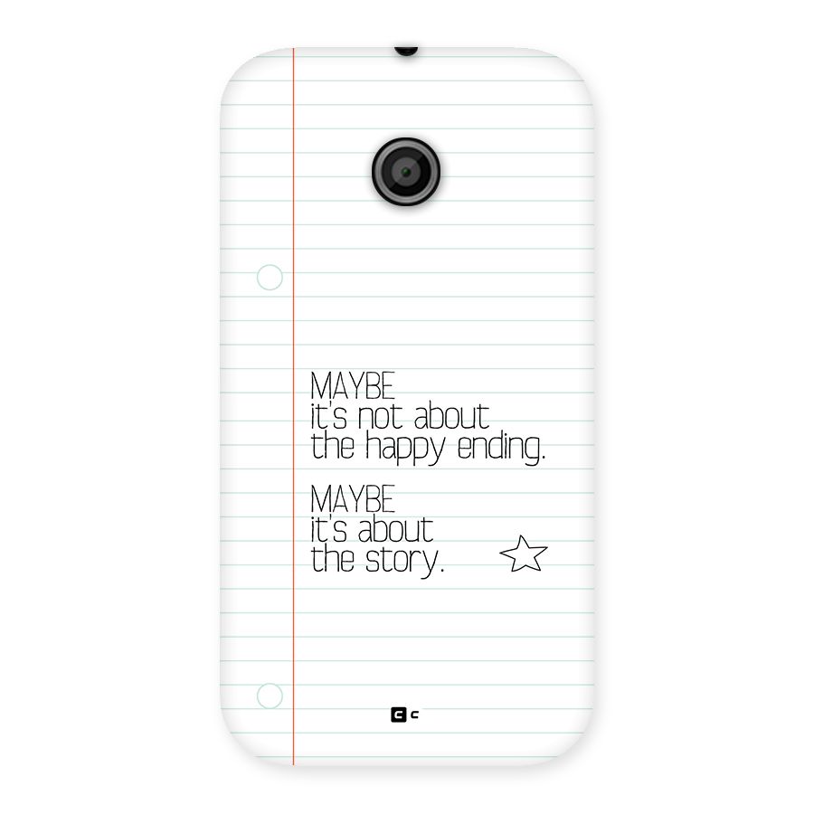 About Story Back Case for Moto E