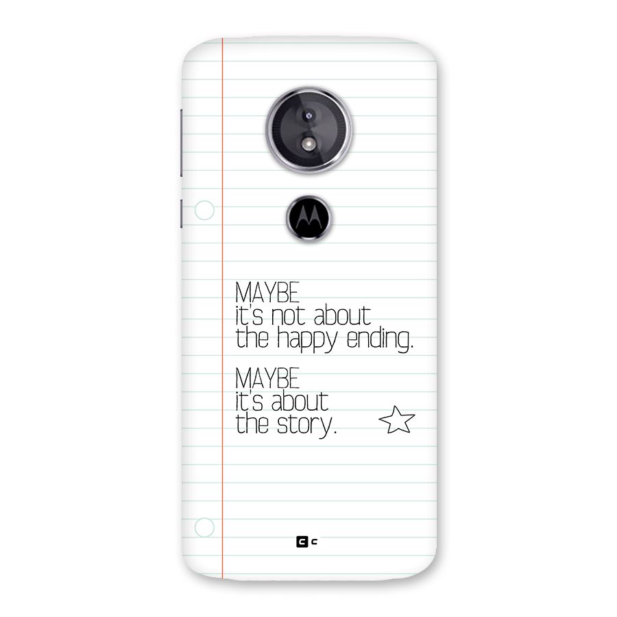 About Story Back Case for Moto E5