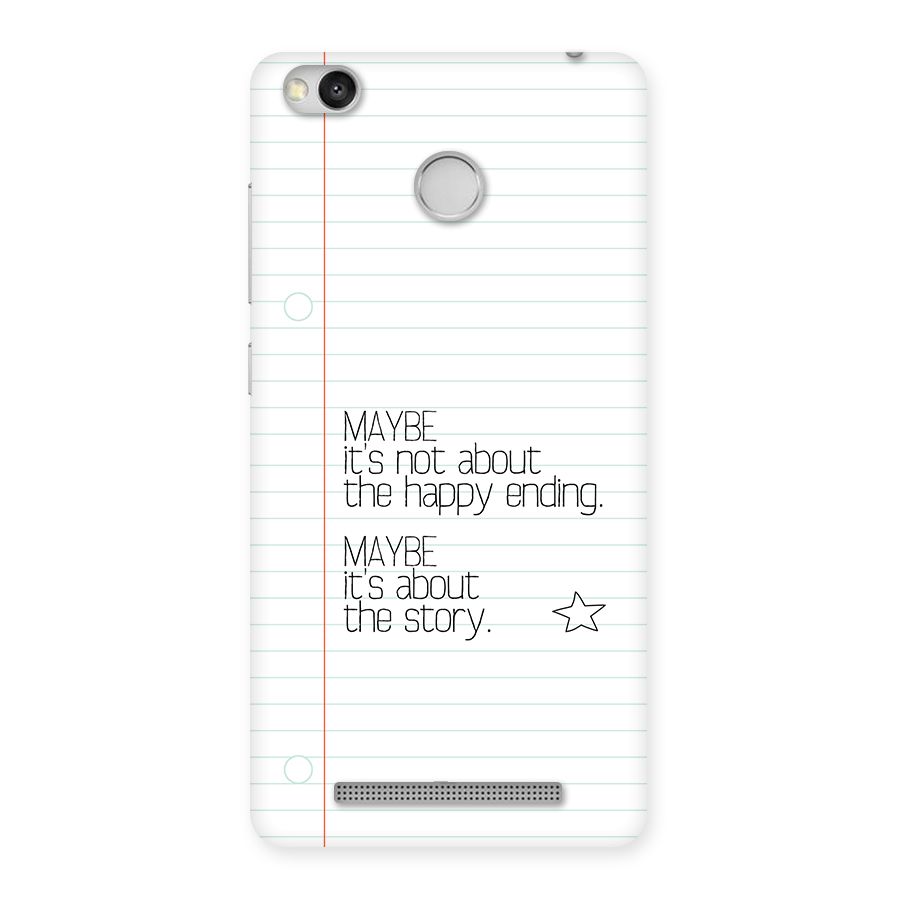 About Story Back Case for Redmi 3S Prime