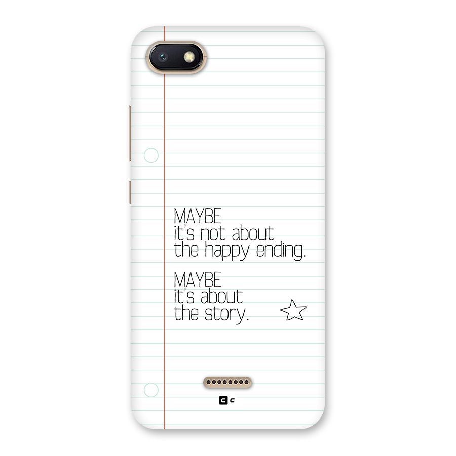 About Story Back Case for Redmi 6A