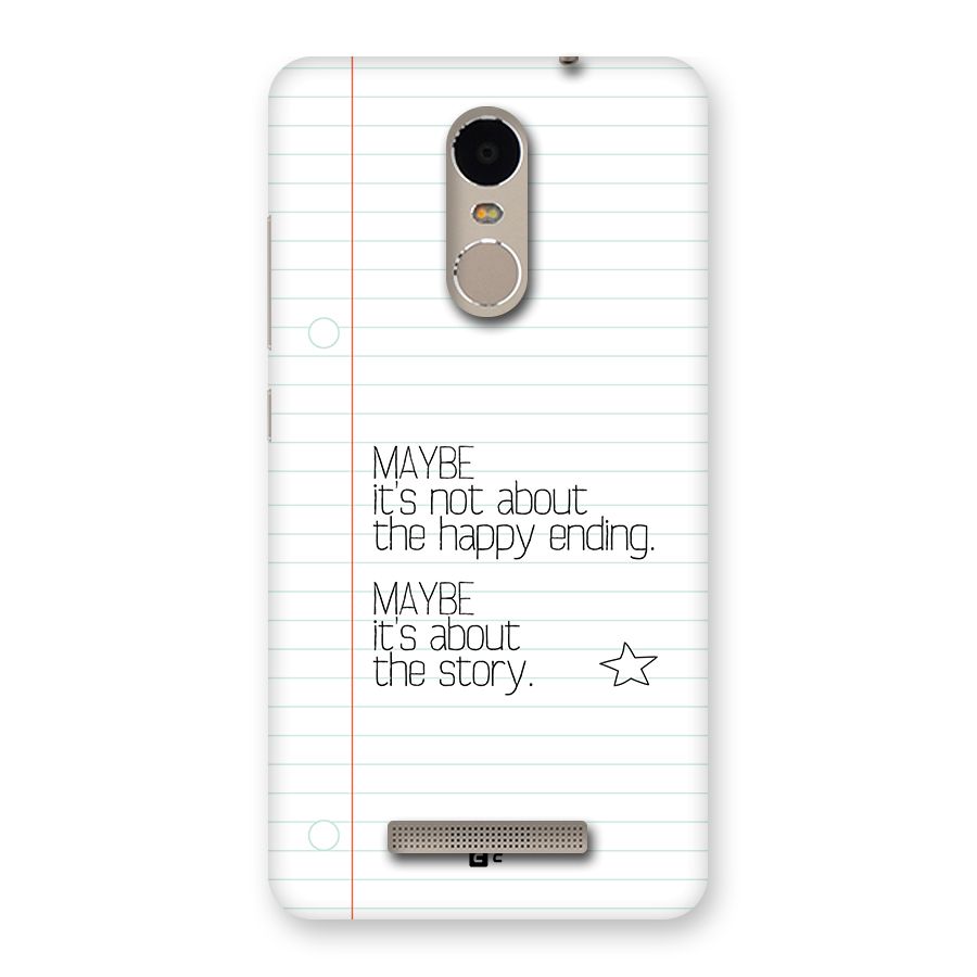 About Story Back Case for Redmi Note 3