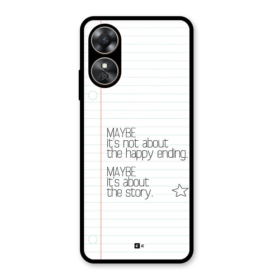 About Story Glass Back Case for Oppo A17