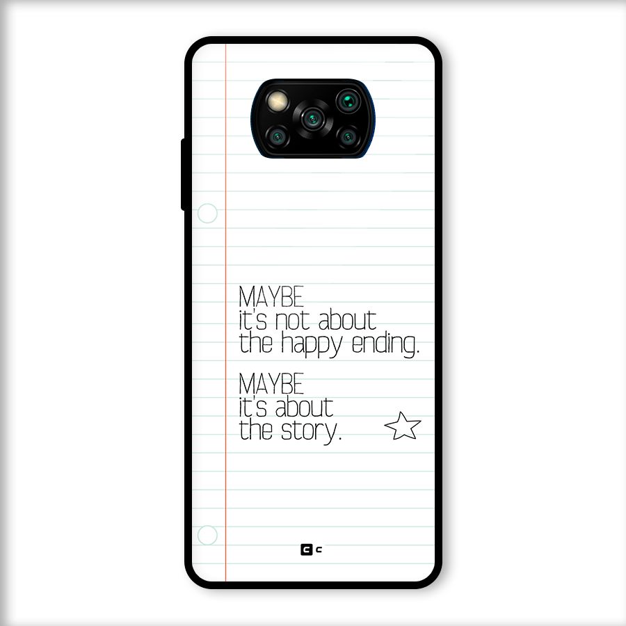 About Story Glass Back Case for Poco X3
