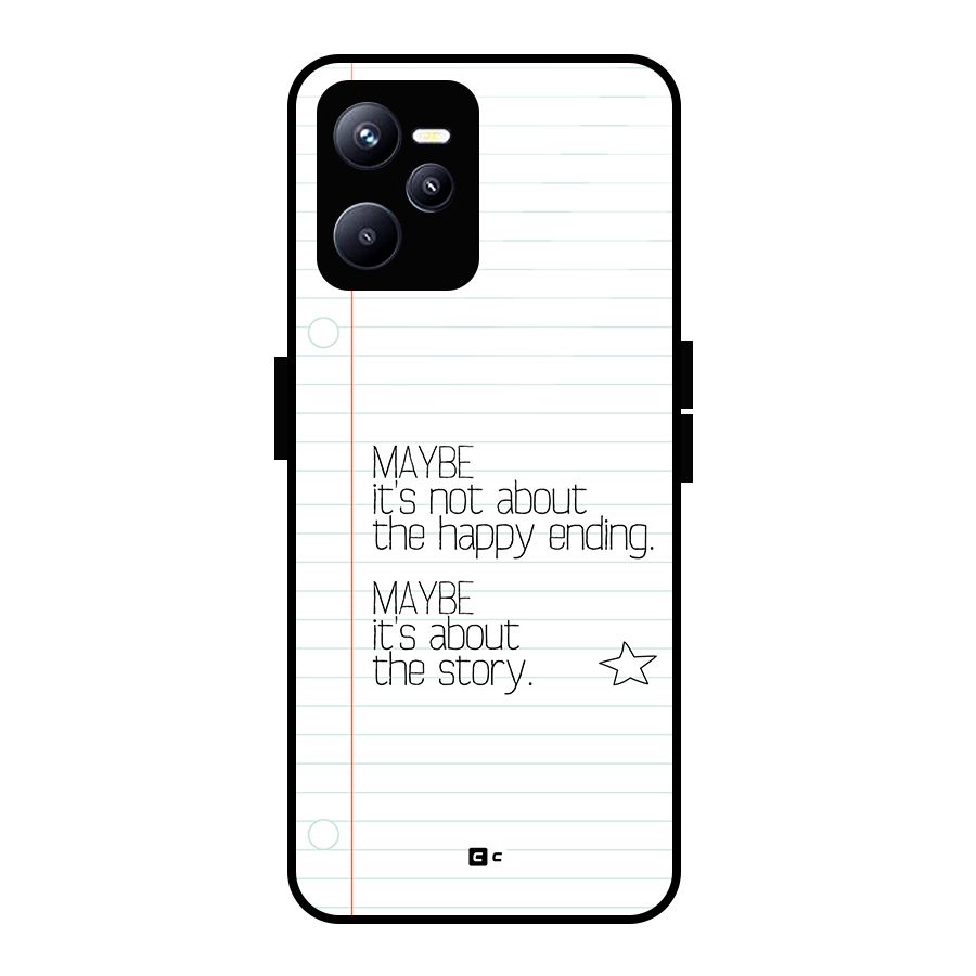About Story Glass Back Case for Realme C35