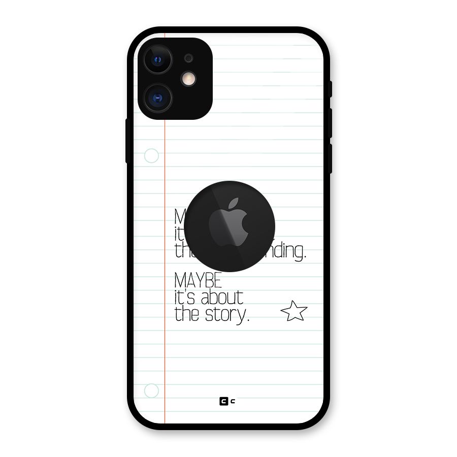 About Story Glass Back Case for iPhone 11 Logo Cut