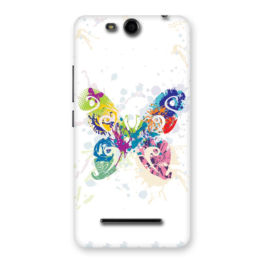 Abstract Butterfly Back Case for Micromax Canvas Juice 3 Q392