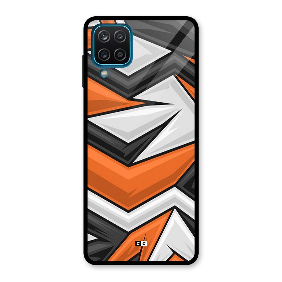 Abstract Comic Glass Back Case for Galaxy A12