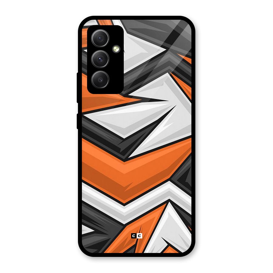 Abstract Comic Glass Back Case for Galaxy A34