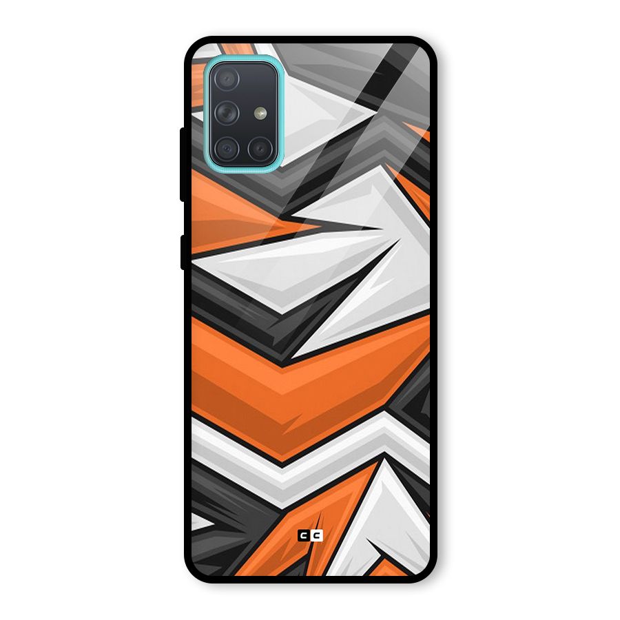 Abstract Comic Glass Back Case for Galaxy A71