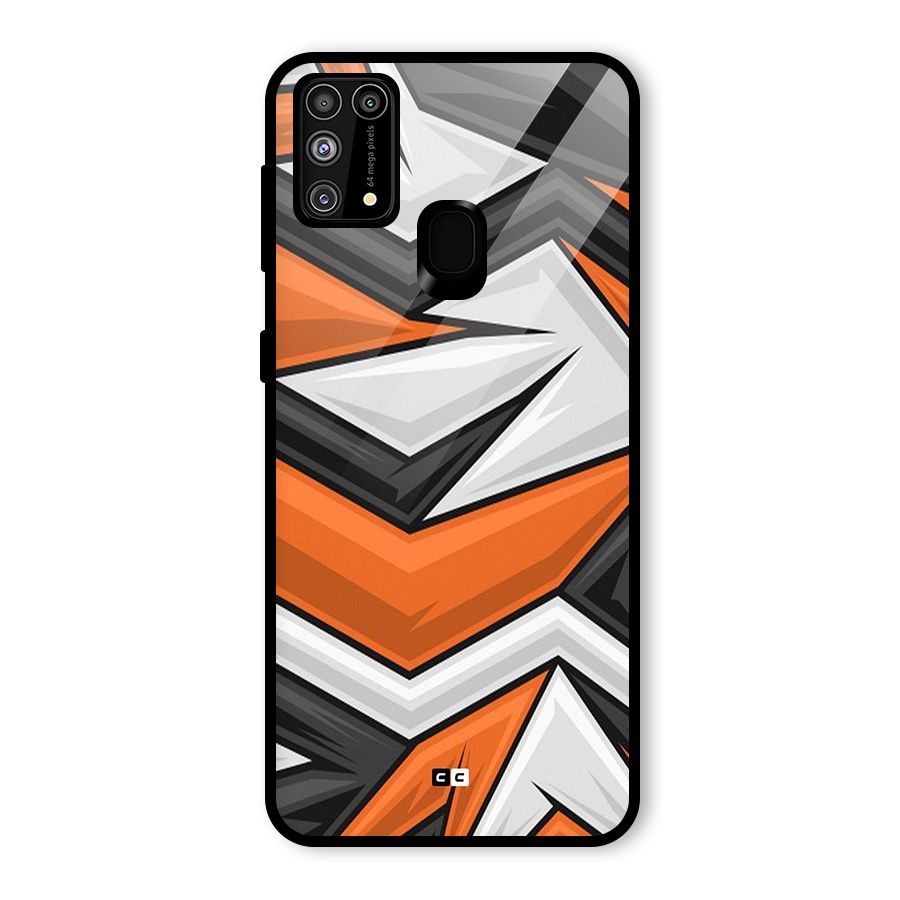 Abstract Comic Glass Back Case for Galaxy M31