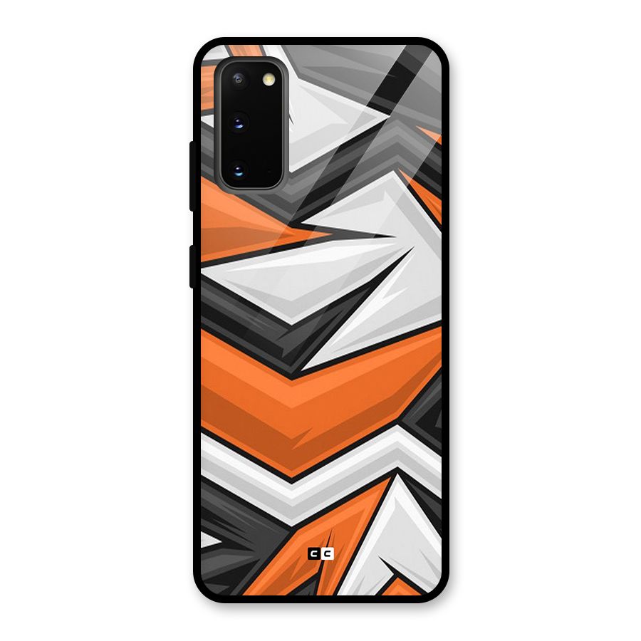 Abstract Comic Glass Back Case for Galaxy S20