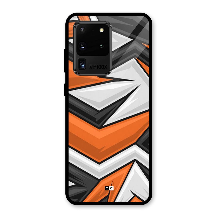 Abstract Comic Glass Back Case for Galaxy S20 Ultra