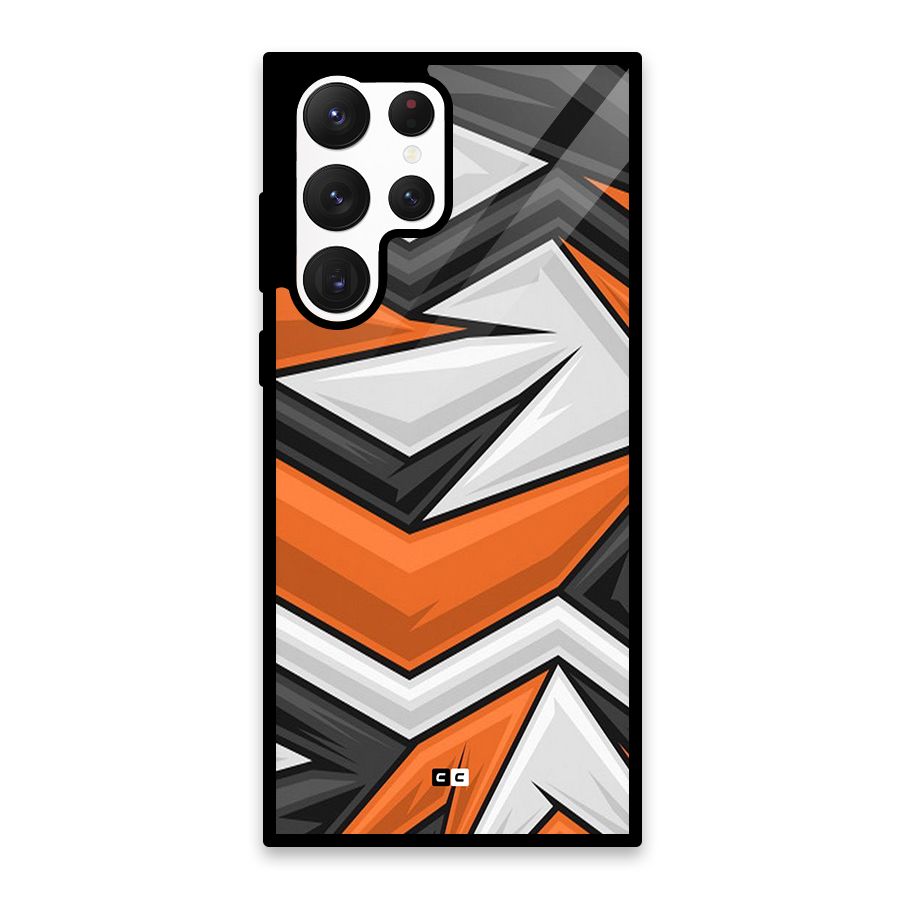 Abstract Comic Glass Back Case for Galaxy S22 Ultra 5G
