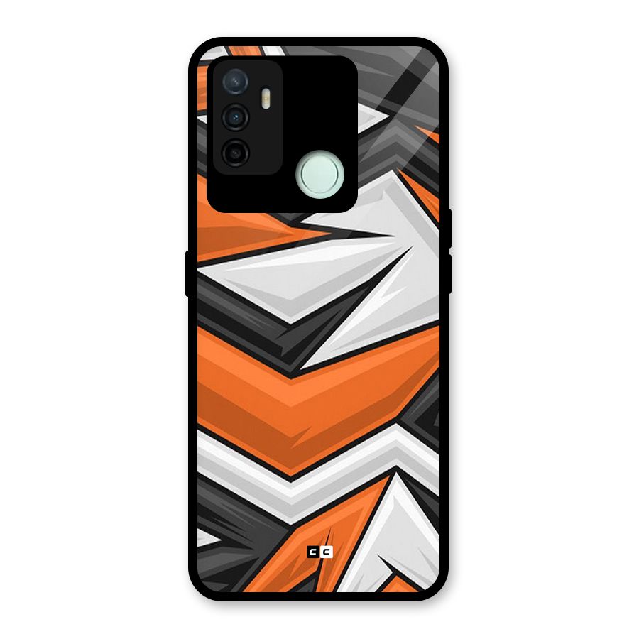 Abstract Comic Glass Back Case for Oppo A53