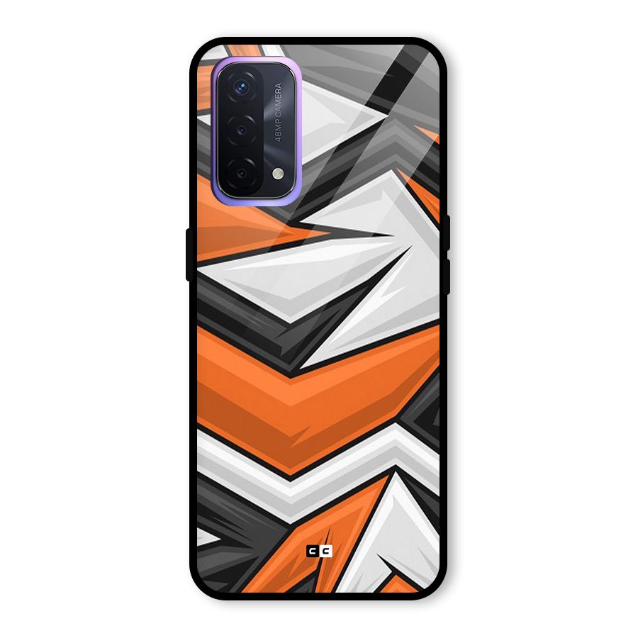 Abstract Comic Glass Back Case for Oppo A74 5G