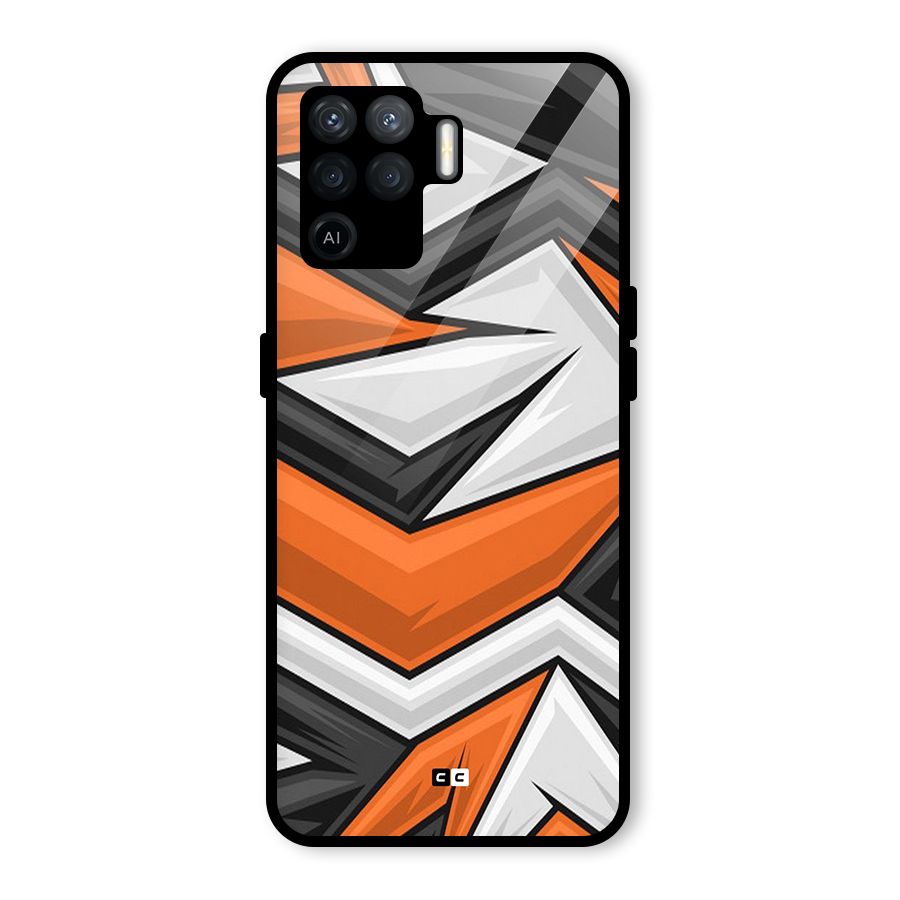 Abstract Comic Glass Back Case for Oppo F19 Pro
